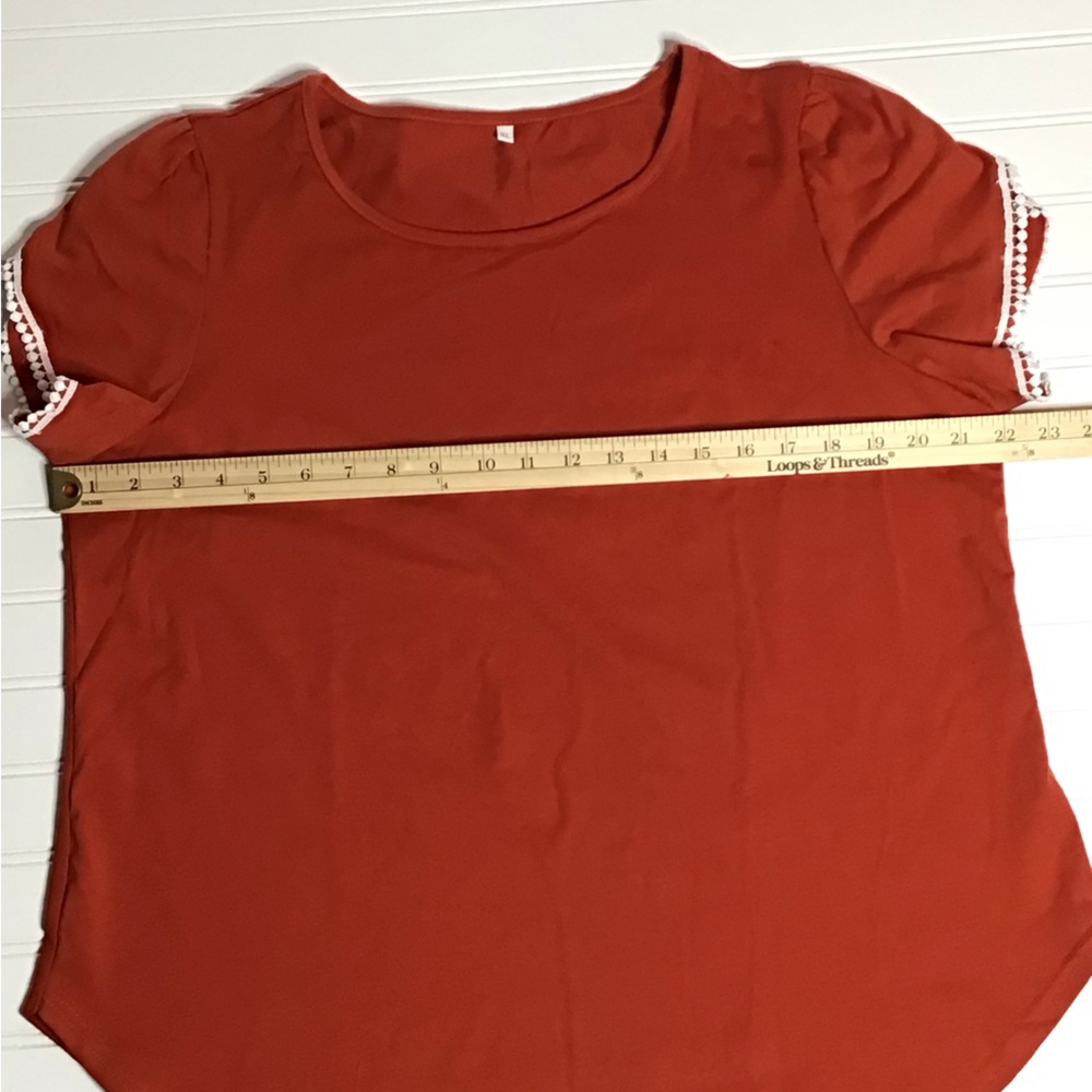 Women's xl Casual Rust Top (0216) - Picture 6 of 7